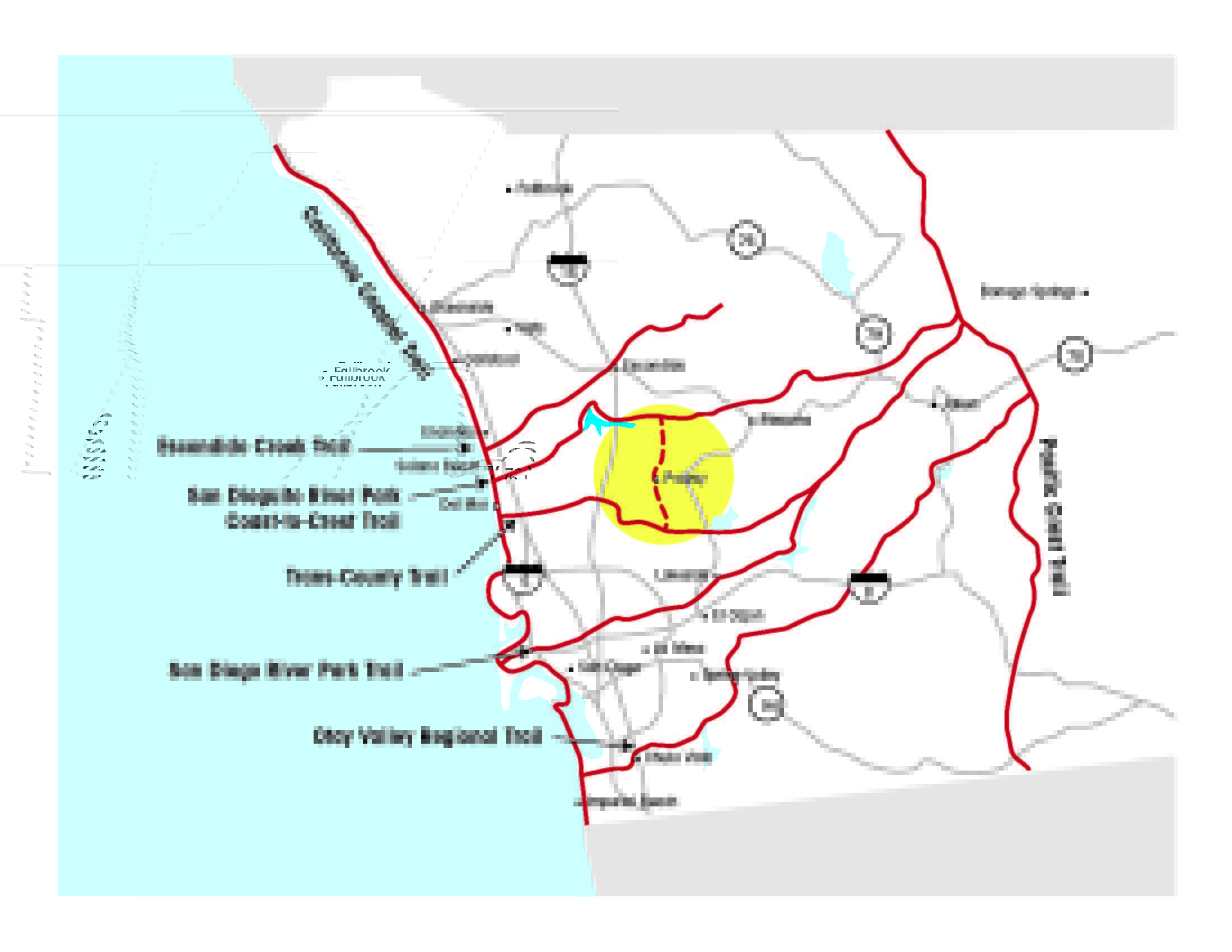 San Dieguito River Park Regional Trails Network Map