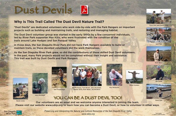 Click on this image of the Dust Devils volunteers to view the PDF