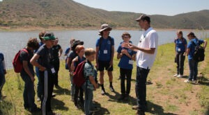 Students on field trip with San Dieguito River Park, Watershed Program.